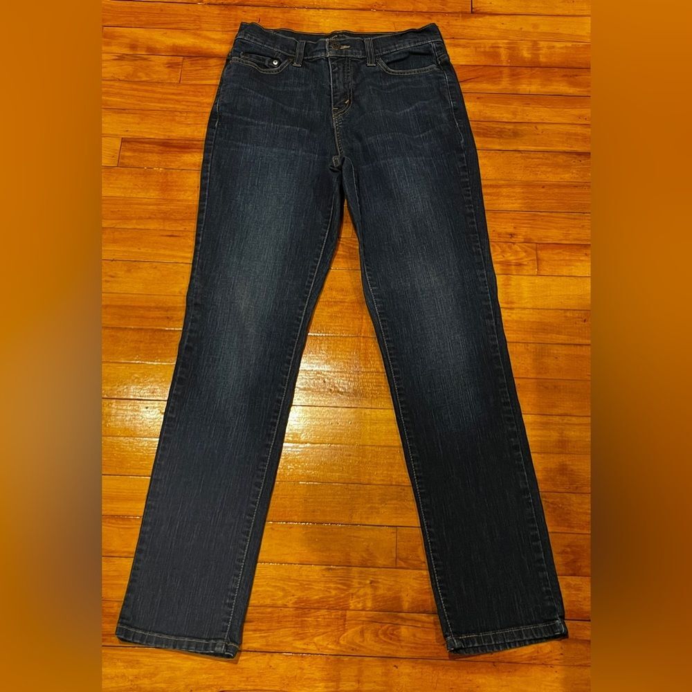 Levi's The Original Jeans Perfectly Slimming 512 Jeans Dark Blue Wash Size 10
